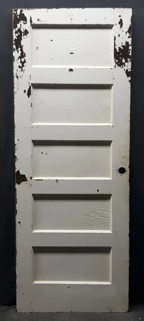 2 avail 28"x77" Antique Vintage SOLID Wood Wooden Interior Closet Doors 5 Panels