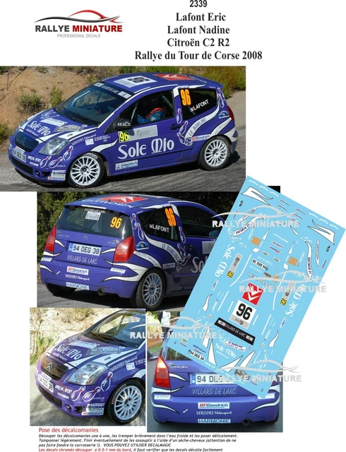 Décalcomanies 1/43 Ford Focus Mikkelsen Tour De Corse 2008 WRC - Planche De Décoration Rallye, Référence 1260