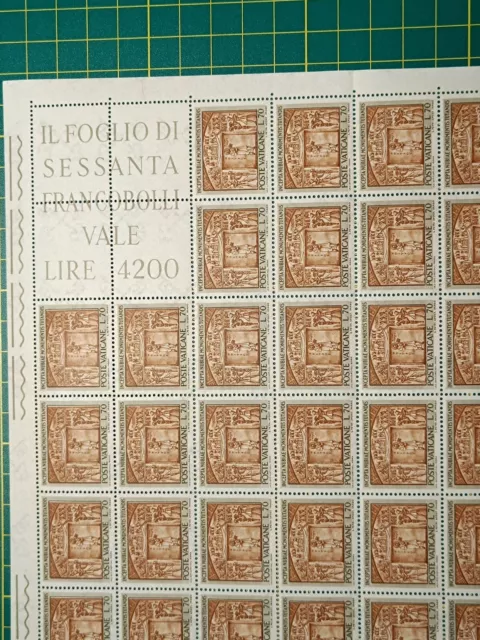 Vatican Stamps 1964,Sheet of 60,Sc A119,ERROR-Sideways Wmk, MNH 2