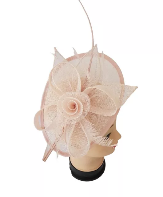 Women's Wide Brim Fascinator Headband Clip Weddings Day Races Royal Ascot Prom