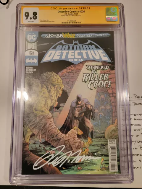 DETECTIVE COMICS #1026 Cover A CGC 9.8 SS SIGNED Peter Tomasi