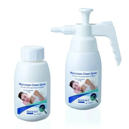 POTEMA® Matratzen Clean Spray, Anti Milbenspray, 2 x 750 ml, 1 Microfasertuch