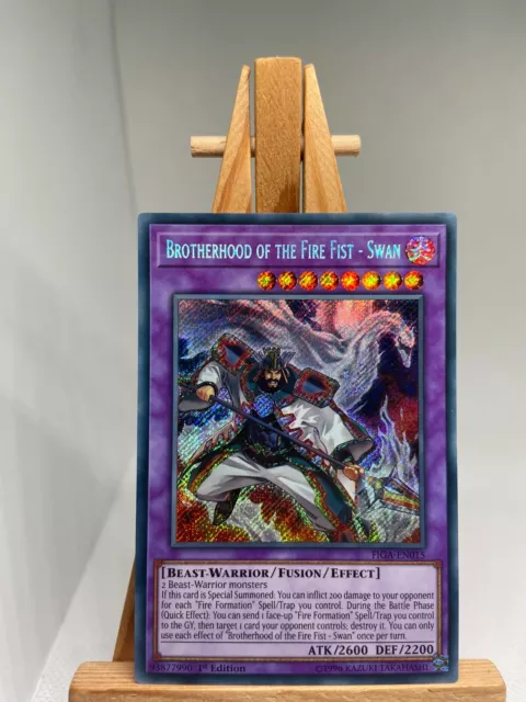 Brotherhood Of The Fire Fist Swan - Secret Rare 1st Ed FIGA-EN015 - NM - YuGiOh