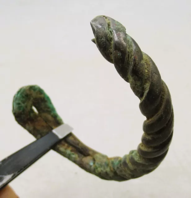 A53 Circa 900 - 1000 Ad Viking Era Norse Bronze Twisted Warriors Bracelet