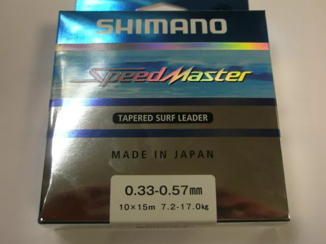 Shimano Speedmaster Tapered Shock Leaders Orange 10pk 15m ALL VARIETIES Fishing