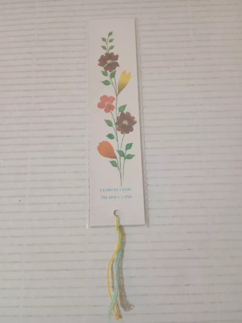 Vintage Flowers From The Holy Land Bookmark Jerusalem Israel