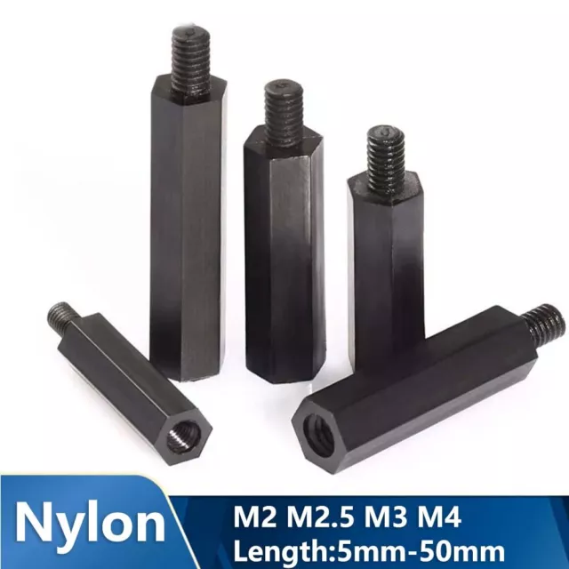 Plastic Hex Hexagonal Pillar M2-M5 Male-Female PCB Nylon Standoff Spacer Column