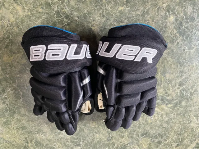 Bauer Prodigy Hockey Gloves Youth 9" Black & Blue