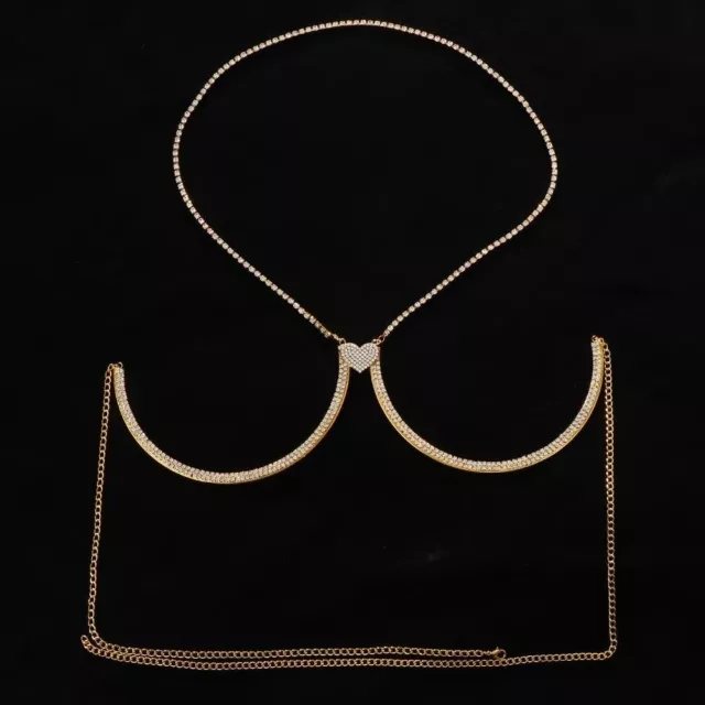 Body Chain Crystal Chest Bracket Chain Banquet Breast Support For Festival