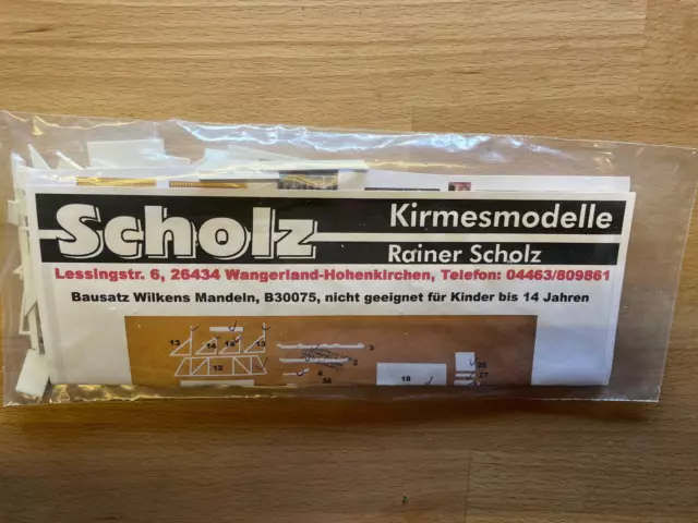 Kirmesmodell  "Wilkens Mandeln"  1:87 Bausatz von Scholz Rummel Modellbahn