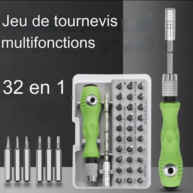 Mini kit d'embouts de tournevis magnétiques de précision - jeu de 32 en 1