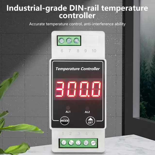 AC100-240V Din Rail Intelligent Digital Temperature Controller Thermostat 8-24V