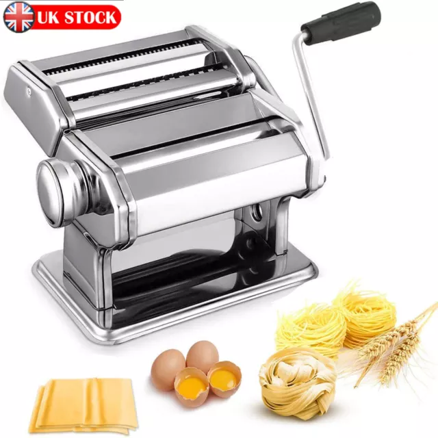 Manual Pasta Makers Kitchen Spaghetti Roller Lasagne Tagliatelle Cutter Machine