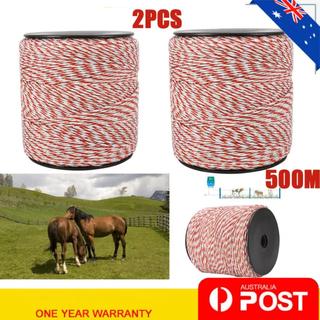 1000m Polywire for Electric Fence Fencing Stainless Steel Poly Wire AU Stock