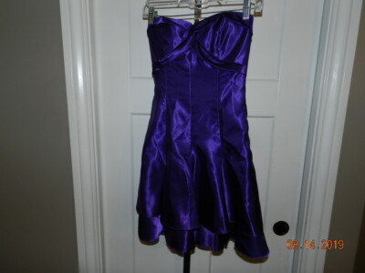 Vintage 80's Gunne Sax Jessica McClintock Womens Dress 3 Purple satin Prom