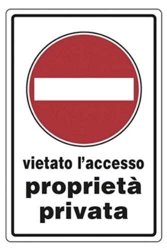 Cartello proprieta' privata 30x20 cm