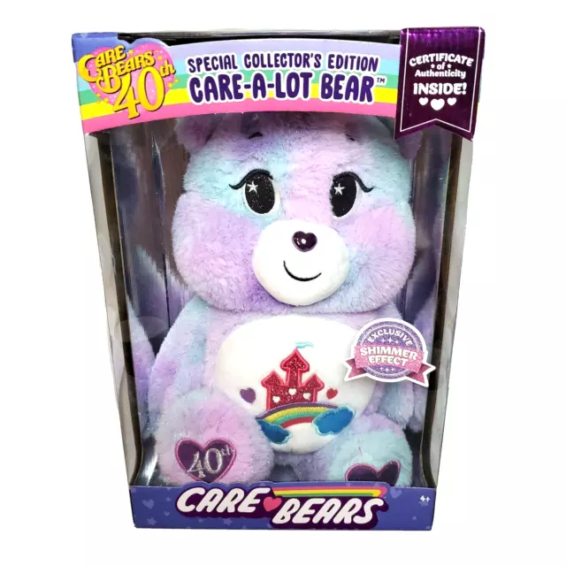 CARE BEARS 40th ANNIVERSARY COLLECTORS' EDITION -CARE-A-LOT BEAR- w/ CERTIFICATE