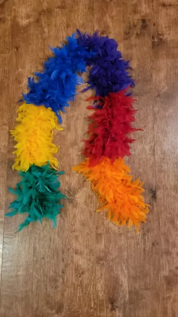 Lgbtq Harry Styles Costume Rainbow Pride Feather 40 Gram Chandelle Boa Dress Up