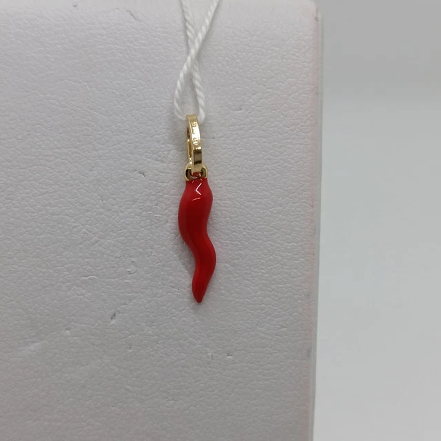 Ciondolo Cornetto Portafortuna Napoli - Pendente Argento 925 Con Smalto Azzurro E Bianco, Lunghezza 2cm, Made In Italy