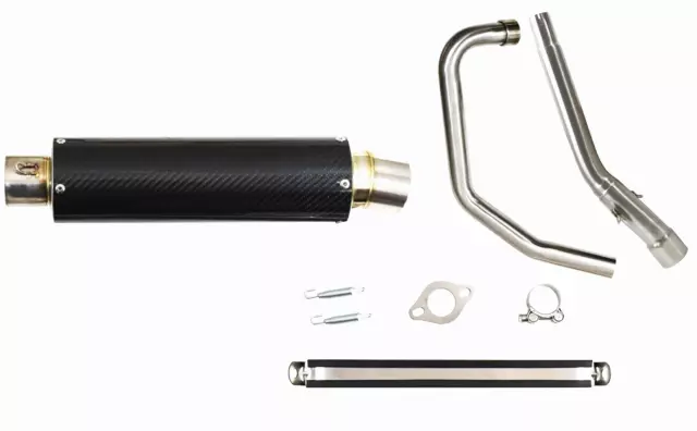 Honda CBF125 Carbon Stainless Steel Exhaust & baffle DB killer 08-17 UK stock