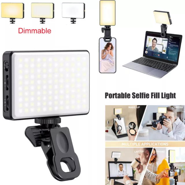 Portable Mobile phone Selfie Fill Light Dimmable 2500K-9000K LED Video Light AU