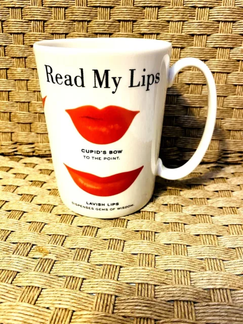 New Kate Spade New York  LENOX Snap Happy Read My Lips Coffee Cup 12 oz