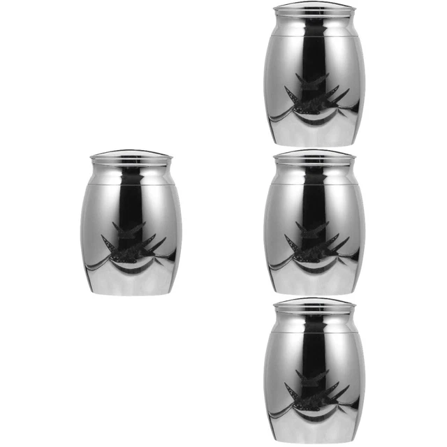 4 PIEZAS Mini tanque de cremación para mascota urna bolsa animal Cino Cinerary ataúd