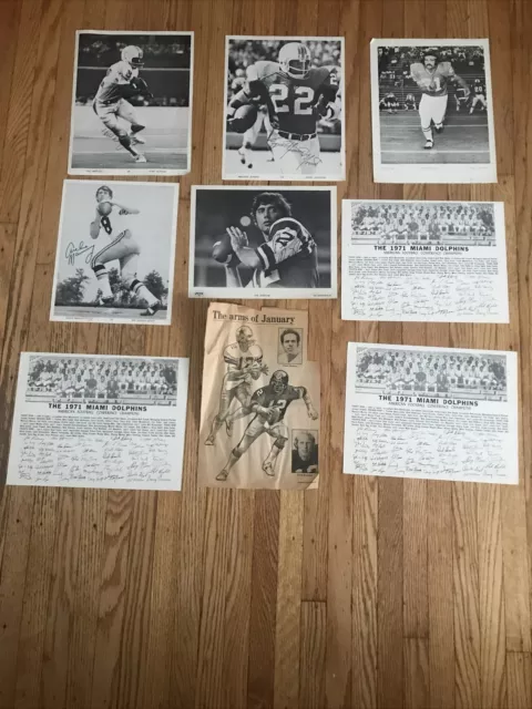 Vintage Football Ephemera Archie Manning. Joe Namath, Jim Kick ,Warfield, Morris