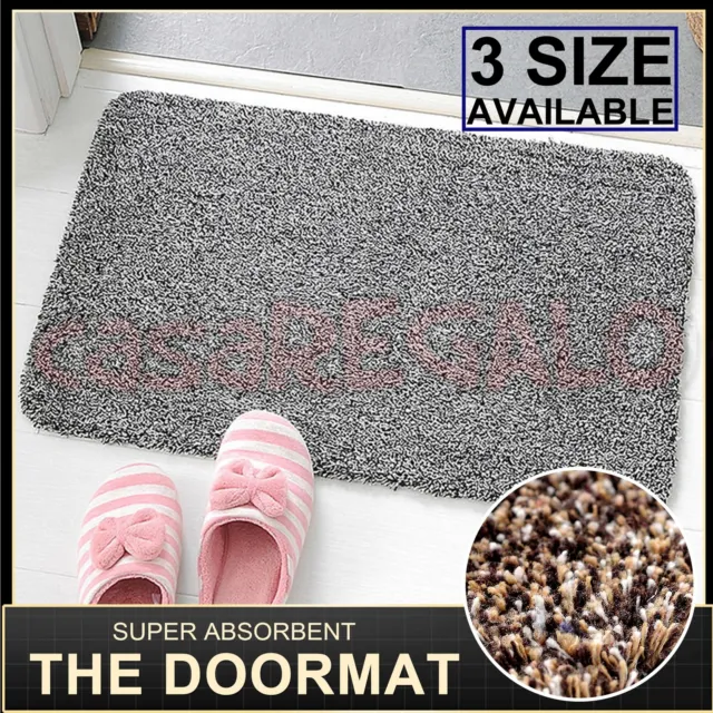 3 Size Clean Step Runner Mat Super Absorbent Microfibre Non-Slip Doormat