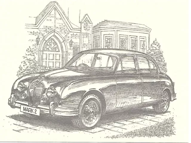 Jaguar Christmas Card Sent to Jaguar Owners Mark 2 Paul Manz Artist