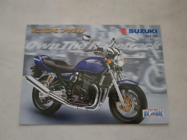 SUZUKI GSX750 Motorcycle Sales Spec Leaflet DEC 2000 #995C1-00092-MOT GERMAN