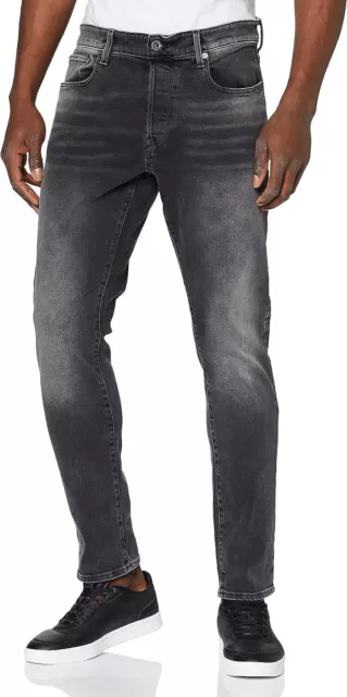 G-STAR RAW Pantaloni Uomo Slim Fit Jeans, Nero (Antic Charcoal), 25W/28L