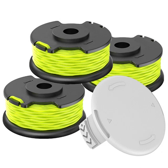 3 Spool Line & 1 Cover For RYOBI RAC143 36V Grass Trimmer Spool  Replacement