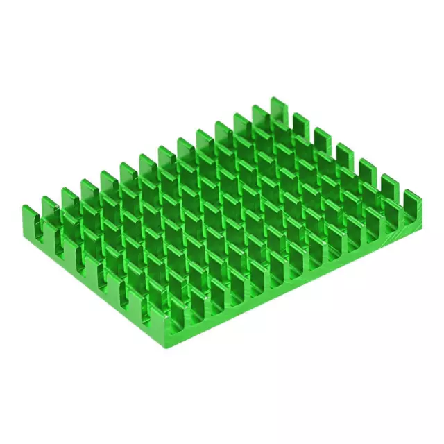 10 Stück Kühler Alu Kühlkörper 30x40x5mm für CPU mit Selbstklebepad Grün