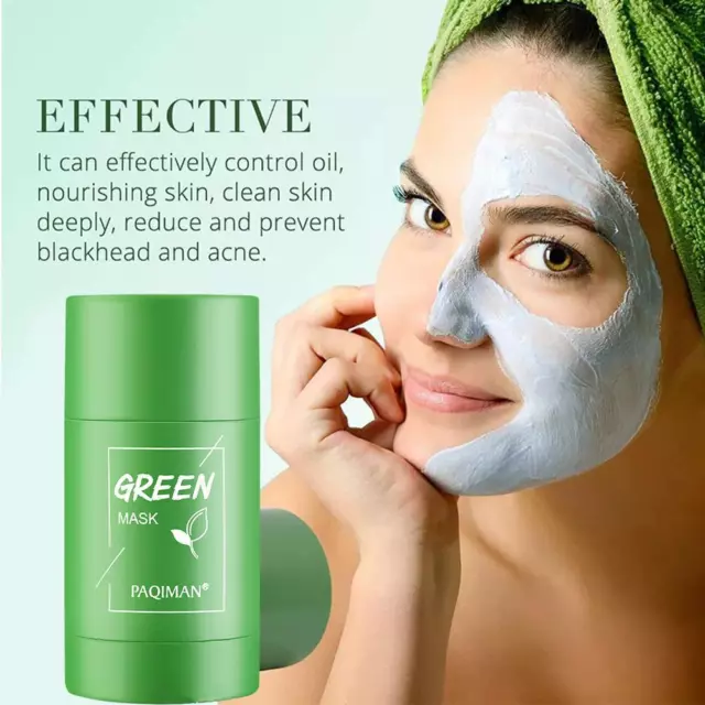 Green Tea Purifying Clay Stick-Mask Anti-Acne Poreless Deep-Cleanse Oil-Control