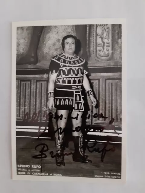 Bruno Rufo tenore foto con autografo e dedica Terme di Caracalla