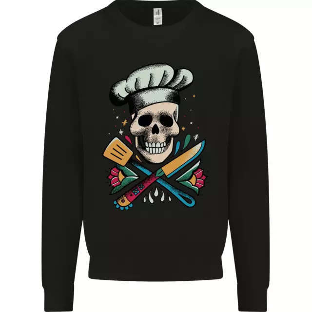 Chef Skull Kids Sweatshirt Jumper