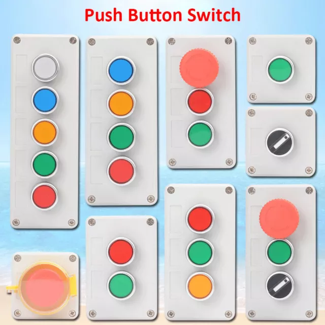 Push Button Start Stop Station Remote Starter Control Green Red Switch