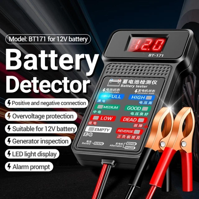 Digital Car Battery Tester Automotive Cranking Charging Test Analyzer 12V Q6F2