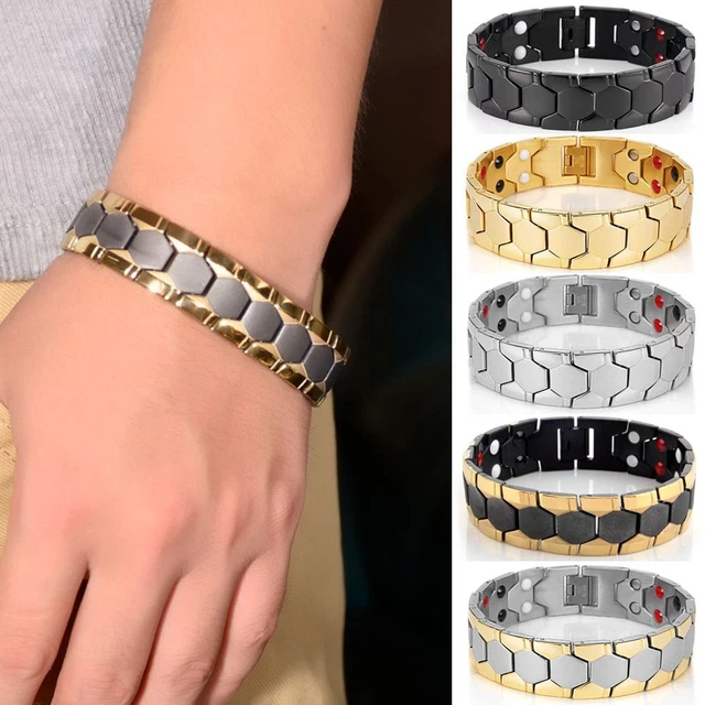 Braccialetto trattamento ematite energia guarigione magnetoterapia bracciale rimovibile