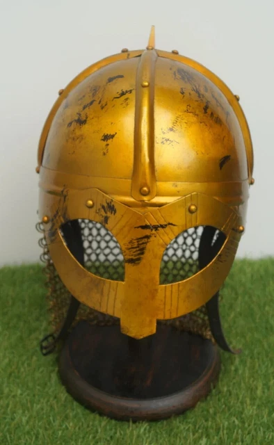 Medieval Viking Spectacle Chain Mail Helmet Norman Norse Nordic Armor