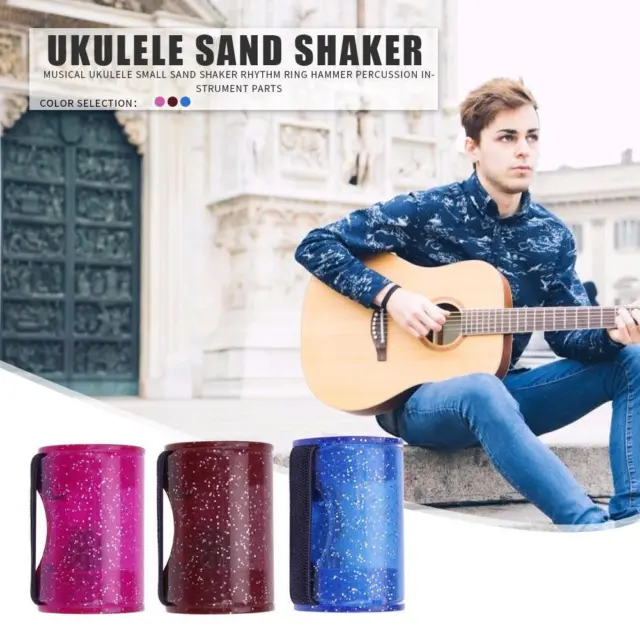 Glitter Finger Hammer Sand Shaker Rhythm Sand Bell Maracas per Chitarre Ukulele