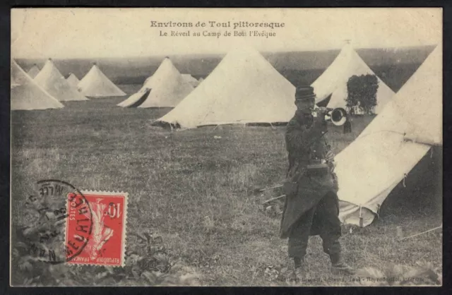 Cpa Guerre cirons de Toul - the awakening at the Camp de Bois L'Evêque