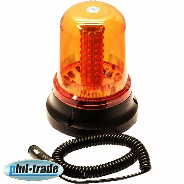 SMD LED Rundumleuchte Blitzer Strobo ORANGE mit Zulassung 12V 24V PKW LKW