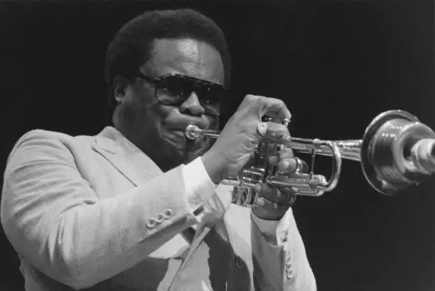 Freddie Hubbard Plays Trumpet With Mute Venue 1970S OLD JAZZ PHOTO