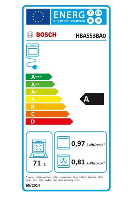 Bosch Four intégrable 71l 60cm a ecoclean noir 2