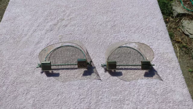 Vtg 50s hinged headlight gravel shields & clear visors, only ones I've ever seen
