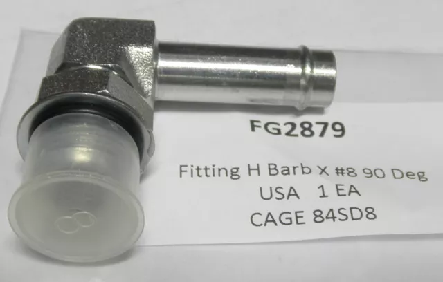New FG2879 Fitting Hose Barb x -8 90°