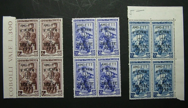 AMG - Ftt 1953 Italy Trieste 3X Quatrains V Fiera Di Trieste MNH