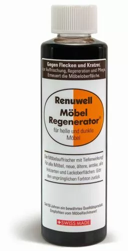 Renuwell Möbel Regenerator® Pflege Politur für helle und dunkle Möbel 270 ml
